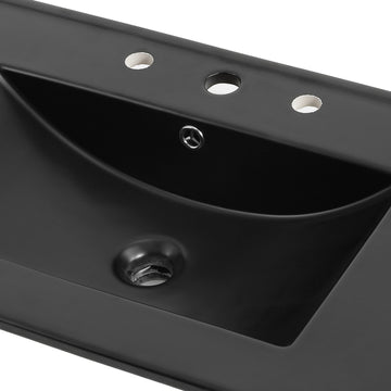 Ancillary 3-Hole 20 in. W x 18.25 in. D Classic Contemporary Rectangular Ceramic Single Sink Basin Vanity Top